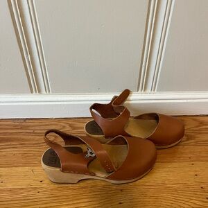 MIA Sofia Brown Leather Women's Clogs